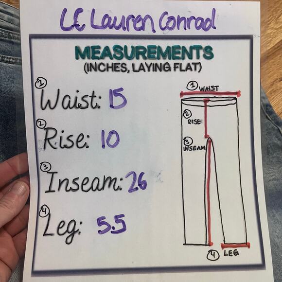 LC Lauren Conrad Light Wash Skinny Ankle Jeans Size 6 Mid Rise Stretch Denim - Picture 12 of 12